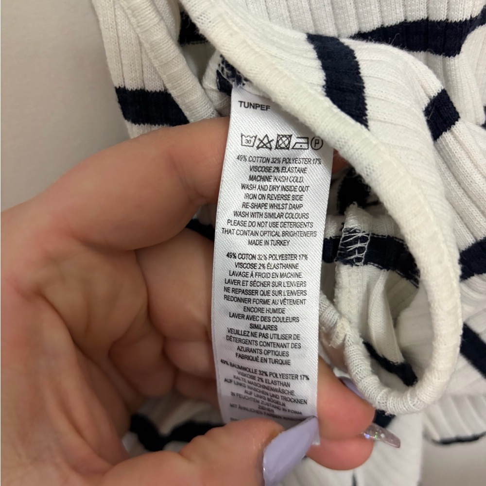 French Connection Black and White Striped Maxi Dress - Picture 4 of 7